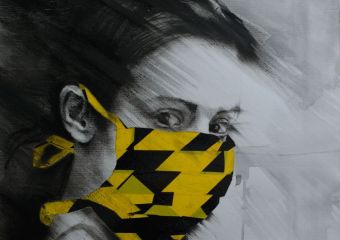  Unknown face XXXV-pandemic  ,  70x50cm ,  Mixed Media on Paper