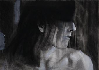  Unknown face V ,  70x50cm ,  Mixed Media on Paper