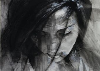  Unknown face VIII ,  70x50cm ,  Mixed Media on Paper