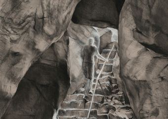  Pilgrim ,  100x70cm ,  Mixed Media on Paper