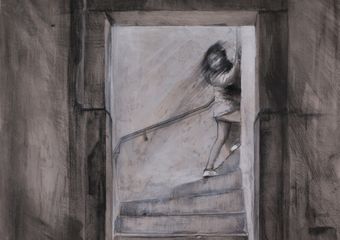  Looking back ,  100x70cm ,  Mixed Media on Paper